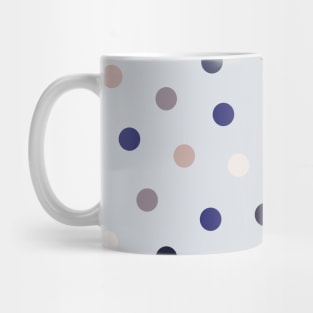 Blue Beige Polka Dot Pattern Mug